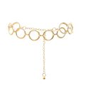 Fashion Metal Chain Waist Belt for Women Circle Chain Waist Belt for Girls Size 60cm-100cm Adjustable New Trendy Style Belts for Gift Birthday and Valentine Day Gift for Girl. 