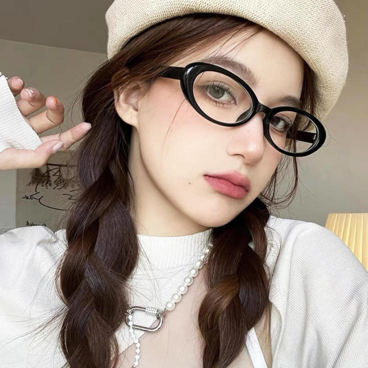 Retro Oval Frame Anti-Blue Light Glasses Sweet Cool Girls Glasses