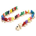ABC Wooden English Alphabet Letter Train For Kids - Wooden Playset For Kids - Toys For Boys. 
