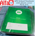 Note Books For APS School With plastic coves |APS School - Big Size Note Book- Pack of 6 (Urdu, English, Math). 