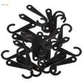 3X 50pcs Plastic J Hooks Fasteners Socks T-Shirt Clothing Display Hanger Black. 