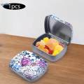 Small Tin Box with Lid Small Items Container Household Metal Hinged Tin Box. 