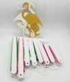 FLAMINGO THEME PAPER FAN SET PACK OF 8 FLAMINGO PAPER FANS. 
