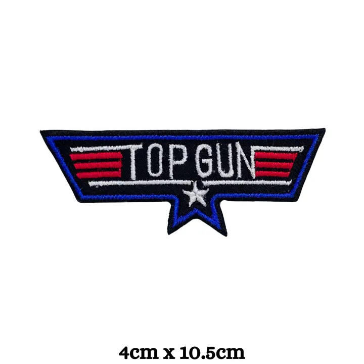 Top%20Gun%20Embroidered%20Iron%20On%20Patch%20Sew%20On%20Badge%20Bags%20Caps%20Jeans%20Jackets%20Applique%20-%20Image%202