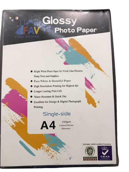 FAV Tone Glossy Photo Paper A4 Size 150 GSM