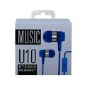 High Quality U10 handsfree Music  Sound 3.5 mm Jack  Earphones With Mic For PUBG Real Gamming, Deep Bass Sound, Online Steaming Watching Movies, Online Classes, cute handfree for girls. 
