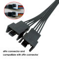 PC Fan Power Cable PVC Insulation 1 to 2 4 Pin PC Fan Power Cable. 