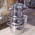 4 Pcs Stainless Steel Handi Set – Elegant Sonex | Premium Cookware for Everyday Use. 