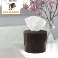 Aroni Plastic Round Shape Tissue box / Tissue Organizer / Tissue Holder / Napkin Holder / Tissue Role Holder Box. 