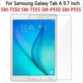 Samsung Galaxy Tab A 2015 9.7 Inch T550 / T555  Glass Screen Protector - Transparent. 