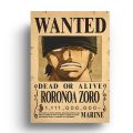 Roronoa Zoro One Piece Wanted Poster Glossy Photo Card 11x8 Inches Anime Wall Art Decoration for Fans and Collectors. 