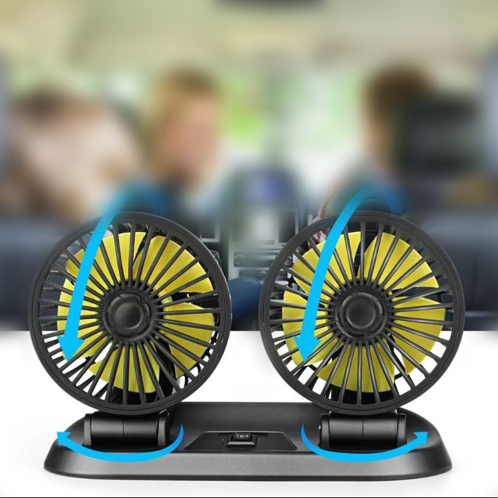 12v%20Long%20Neck%20Car%20Dashboard%20Ac%20Fan%20Double%20Headed%20360%20Degree%20Rotation%202%20Speeds%20Adjustable%20Universal%20Rikshaw%C2%A0SUV%C2%A0Truck%20-%20Image%204