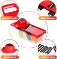 10 in 1 Multi-Function Vegetable and Fruit Chopper, Mandoline Slicer, Onion Potato Cheese Shredder, Salad Spiralizer Cutter, Veggie Grater Dicer Artifact with Vegetable Peeler,Hand Guard and Container. 
