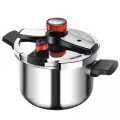 Stainless Steel Pressure Cooker Heavy Duty Fast Cooking Pot with Safety Lock Lid | Multipurpose Pressure Cooker for Rice, Chicken, Meat, Dal, Beans & Vegetables | Durable Kitchen Cookware for Gas Stove. 