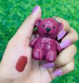 Cute Teddy Bear  Key Chain 6 Pcs Matte  Lip gloss  - 6 Different Colors -. 