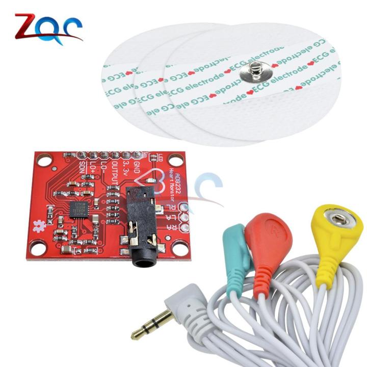 Ecg Module AD8232 Ecg Measurement Pulse Heart Ecg Monitoring Sensor Module Kit for Arduino AD8232 Monitor Diy Kit