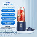 Portable Electric Blender with Separate Jug | USB Rechargeable | Smoothies, Juices & Shakes On-the-Go,USB Rechargeable Juicer Blender - Mini Portable Personal Size Blender with 6 Blades Electric Mixer for On-the-Go Smoothies - 400ml Food Grade Fruit Juice. 
