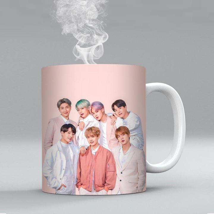 BTS Coffee Mug for Army Lovers Ceramic Coffee Cup Korean Music Band BTS  K-POP BTS Army, KPOP, STRAY KIDS, SEVENTEEN, EXO, TWICE, ASTRO Fully