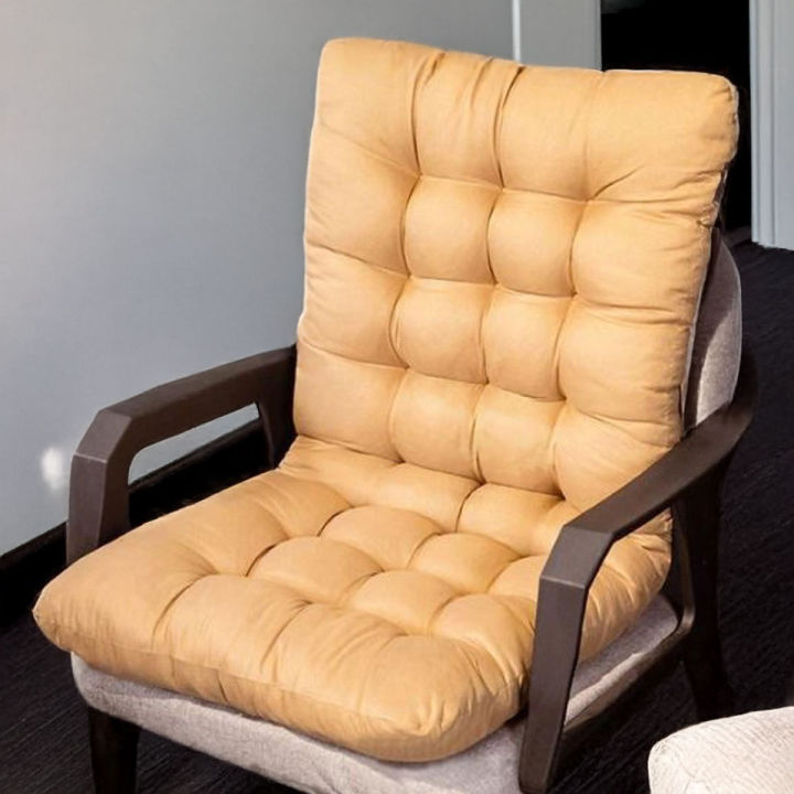 Image showcasing Thick Padded Chair Cushion for Office and Home - Cotton Fabric, 25x41 ...
