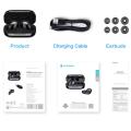 Rock Space Wireless Bluetooth 5.0 Earbuds Headset, TWS Mini Earphones in Ear Sport Earbuds Stereo Sound 3D HiFi with Built-in Microphone and Portable Magnetic Charging Box. 