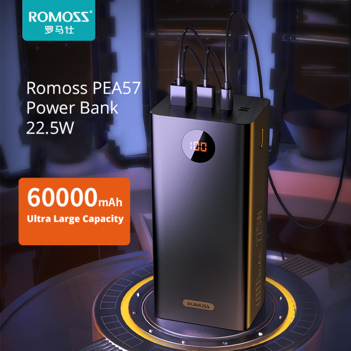 ROMOSS PEA57 22.5W 60000mAh PD Power Bank Original