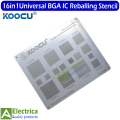 YAXUN Universal 0.3/0.35/0.4/0.5/Parallel/45 Degrees Hole 0.12MM BGA IC Reballing Stencil Direct Heat Template  for Mobile Phone Reballing Repair 16 in 1 by electrica. 