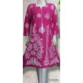 Archi Gulaabi Stylish Block Printed Stitched Arabic Lawn Frok Women & Girls Kurti Casual Shirt Very soft & Comfortable. 