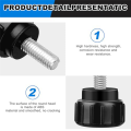 10Piece Thumb Screws Mount Screws M 4 X 10 mm Knurled Thumbscrews with Carbon Steel Thread. 