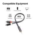 RCA Male Cable to 2RCA Female Audio Cable 2 RCA Male Splitter Aux Cable for TV PC DVD Speaker Audio Amplifiers Subwoofer. 