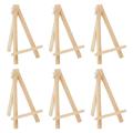 6 piece Wooden Easel Stand for Canvas - For 4 inches Canvas (Canvas Stand easel Wooden Tripod Easel Display Painting Stand Canvas Holder). 