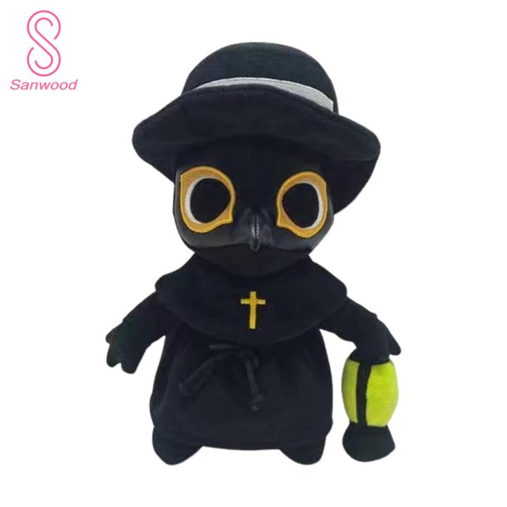 Christmas Plush Toy Creepy Cute Plague Doctor Plush Toy 25cm Perfect Halloween Christmas Decor Gift Soft Stuffed Doll for Gothic Horror Fans Comfortable Hugging Cushion Limited Edition Crow Plush