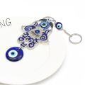 1pc Turkey Blue Evil Eye Key chian Glass Hamsa Hand Charms Wall Hang Keychian Jewelry Fit Women Diy Fatima Hand Gift. 
