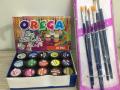 Orega Poster Color with 06 Piece Imported Paint Brush Set - 15 different shades, 15ml bottles each Stationary Item For Girls. 