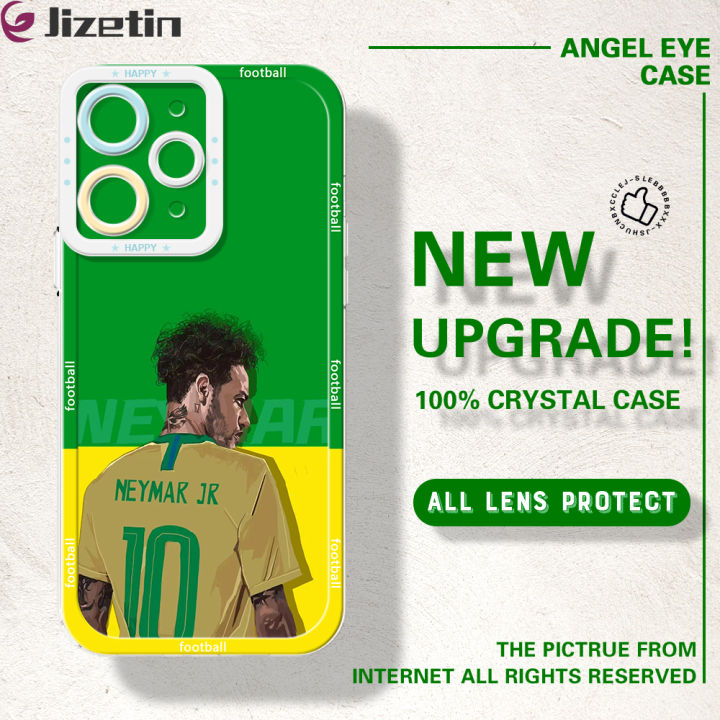 Jizetin for Redmi 12 Back Cover Crystal Transparent Neymar Star Soft Full Camera Cover Protection Phone Cases
