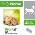 Drontal Cat Deworming Tablet - 1 Tablet | Drontal Cat Deworming - Long Expiry - Single Tablet. 
