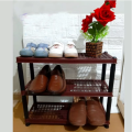 Plastic Shoe Rack Kitchen Stand Lightweight Shoe Organizer Entryway Hallway Closet Brown. 