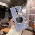 For Xiaomi Redmi 9 Back Cover + Bowknot Makeup Mirror Fashion Shiny Plating Square Bumper Bling Girls Phone Case Soft TPU Silicone Shockproof Back Cover. 