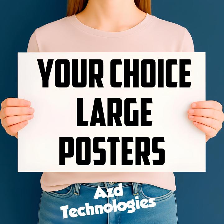 Large Posters of Your Choice | XL Sized Wall Art | Premium Quality Wall Art | 18 x 12 Inches Customizable