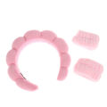 3pcs Spa Headband For Washing Face Wristband Set Sponge Makeup Headband Wrist Towels Bubble Hairband For Women Hair Accessories Yao Store. 