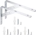 2 Pcs Stainless Steel Heavy Duty Shelf Brackets,Shelf Support Corner Brace Joint Right Angle Bracket.All Sizes Available(4",6",8",10",12"). 