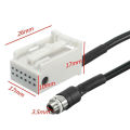 Car 3.5Mm 12Pin Female Audio Music Aux Cable Input Adapter for Mercedes Benz W169 W203 W209 W221 W164 R230. 