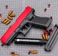 Glock soft Bullet Toy Gun for Boys - Automatic and Manual Blaster with Foam Darts & Silencer | Outdoor Shooting Gift. 
