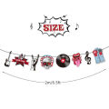 Rock And Roll Balloons Video Note Guitar Band Microphone Happy Birthday Banner Party Decoration Music Radio Cake Toppers Ballons. 