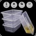 12 pcs 750ml Plastic Disposable Boxes For Food Packing and Food Storage | Transparent Plastic Containers with Lids. 