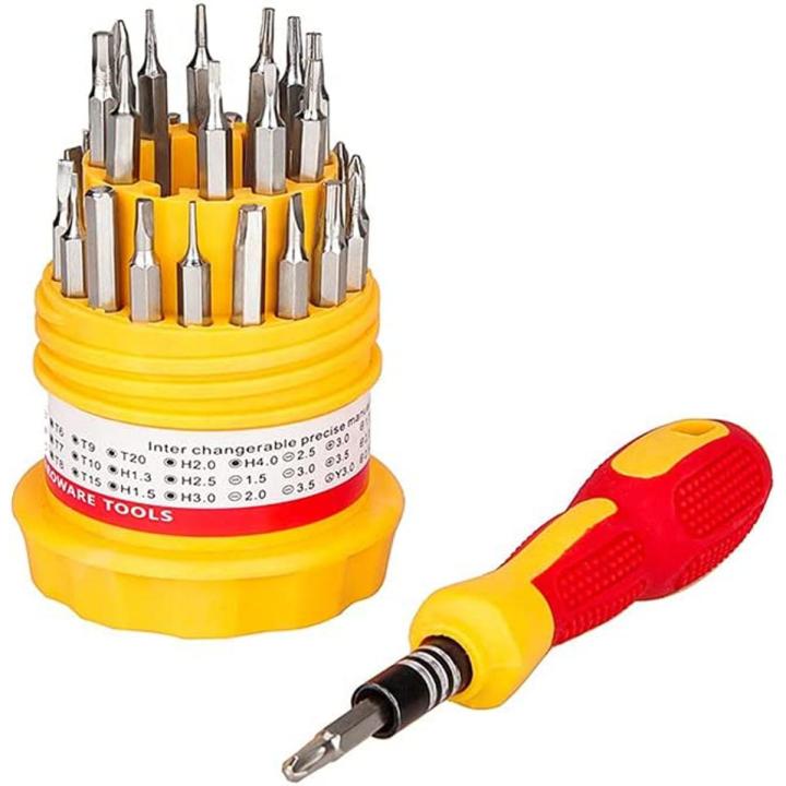Mini Magnetic Driver Set Jackly Screwdriver Set, Steel 31 in 1 with 30 Screwdriver Bits ...