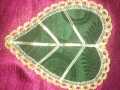 1pcs Green Pan Patta for Mayon Mehndi  Rasam bridal Groom  Mayoon Rasm e Hina Leaf for Girl Boy Women Men  Mayoon Beautiful soft Velvet Paan patta. 