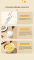 Rechargeable Electric Beater and Mixer, Cordless Handheld Egg Beater with Multiple Speed Settings, Portable Kitchen Mixer for Eggs, Cream, Cake Batter, Dough, Coffee, Sauces and Desserts, USB Rechargeable Hand Mixer with Powerful Motor, Lightweight Ergono. 