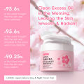 LAIKOU JAPAN SAKURA DAY & NIGHT TONER PAD Hydrating Cooling Balance Skin Tone 100ml/40 pads. 
