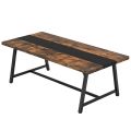 Dining Table for 8 People, Rectangular Wood Kitchen Table. 