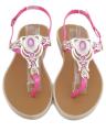 Maya Traders Pink Imported Italian Design Fancy Women's Stylish Flat Sandals - Comfortable Party & Casual Wear - S01. 